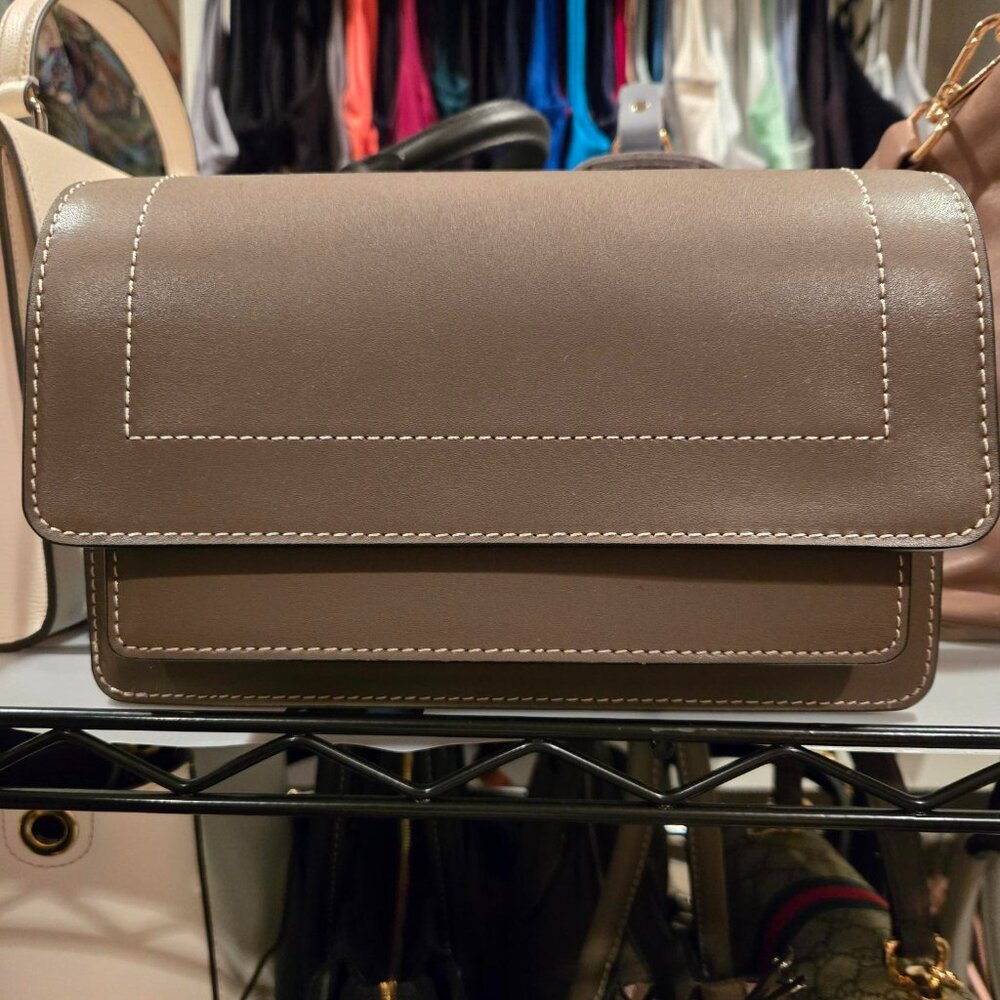 Aallyn Leather Ingrid Crossbody/Shoulder Bag in Wood Berry